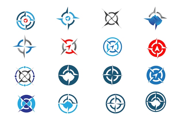 Compass logo and symbol vector