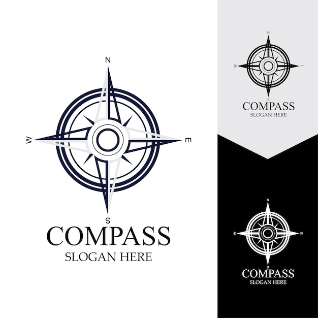 Compass logo template vector icon illustration design