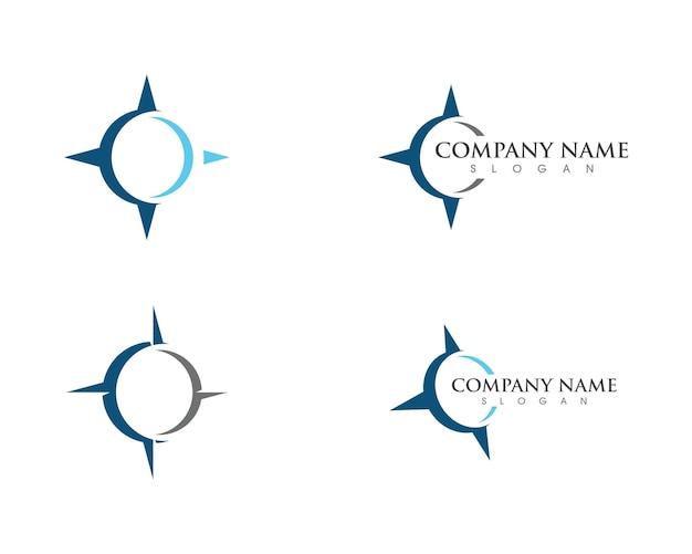 Vector compass logo template vector icon