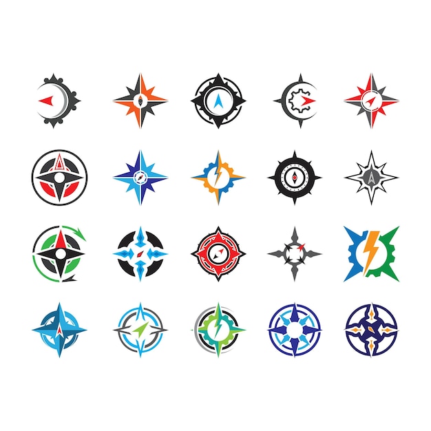 Compass logo template vector icon