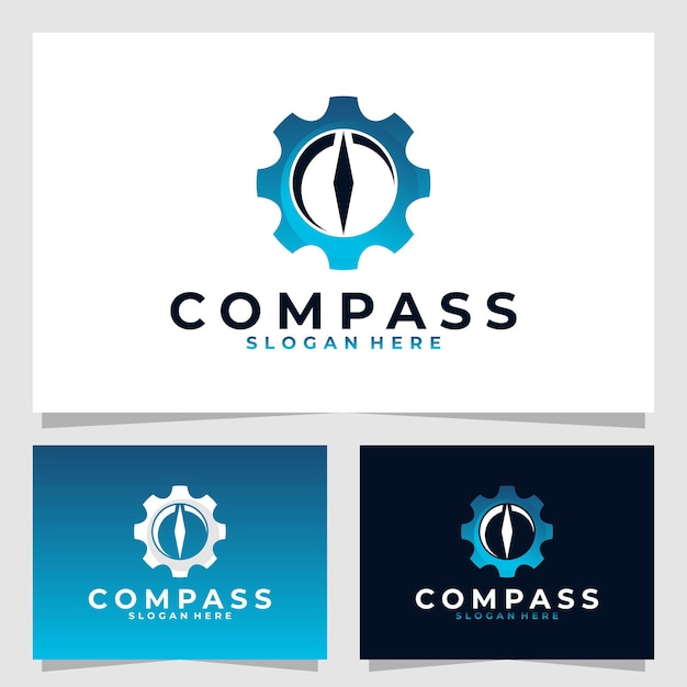 Vector compass logo vector design template