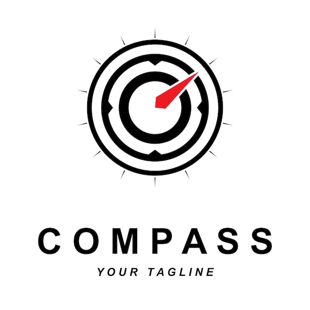 Compass logo vector with slogan template