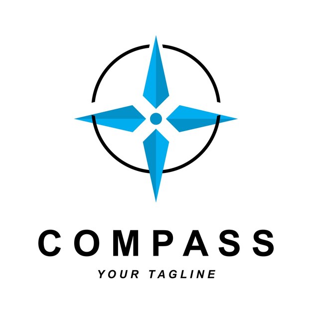 Compass logo vector with slogan template