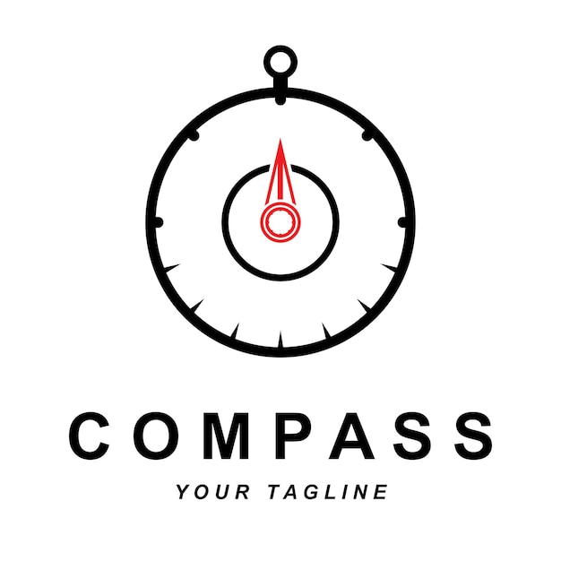 Compass logo vector with slogan template