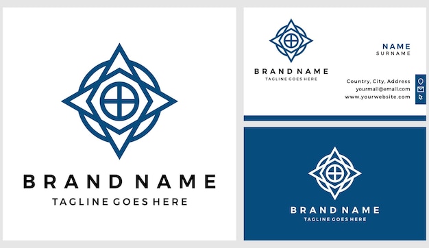 Compass logo with business card design