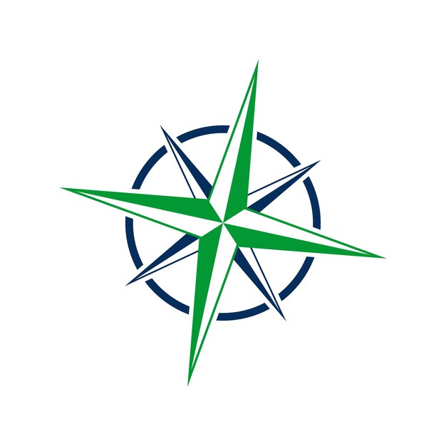 Vector compass rose icon vector logo template