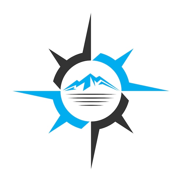 Compass Rose Logo Vector Design Template