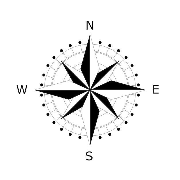 Vettore compass rose