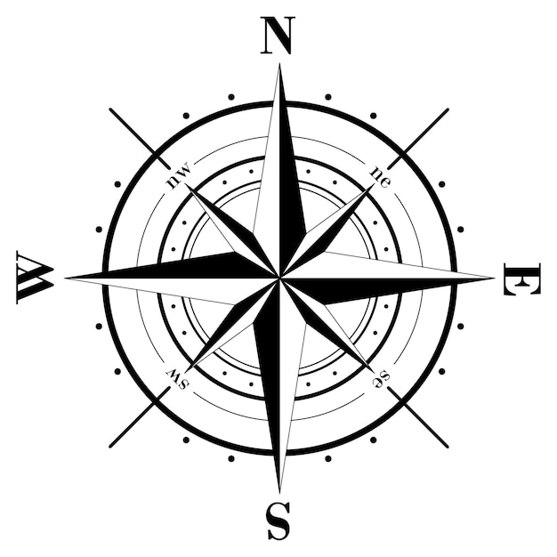 Vector compass rose