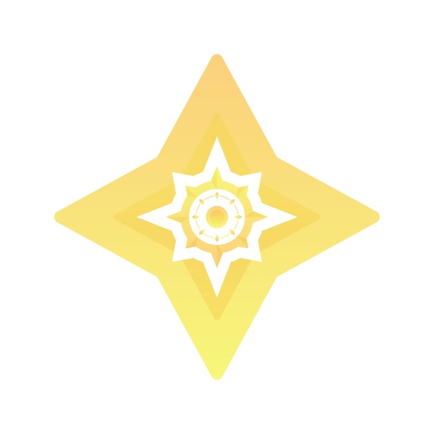 Vector compass shuriken logo element design template icon