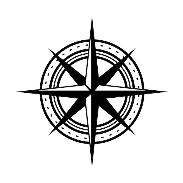 Compass star cartography exploration vector