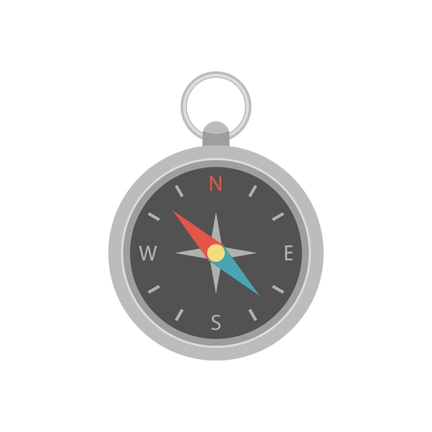 Compass for travel isolated on white background