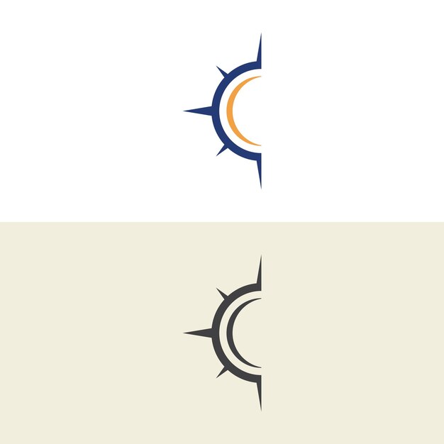 compass vector icon template