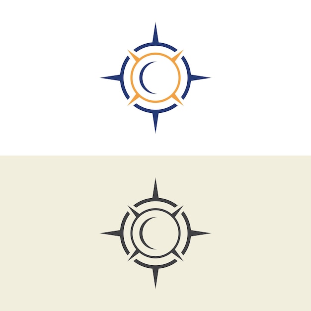 compass vector icon template