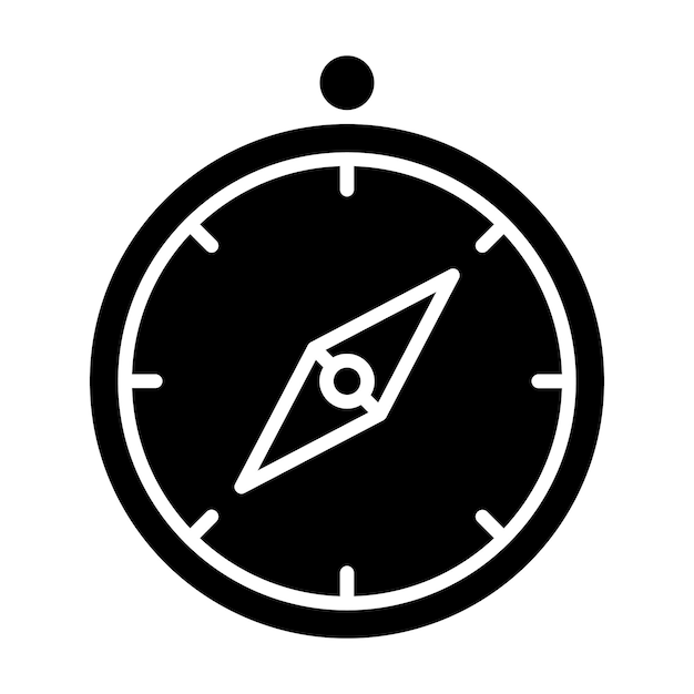 Compass Vector Illustration Style