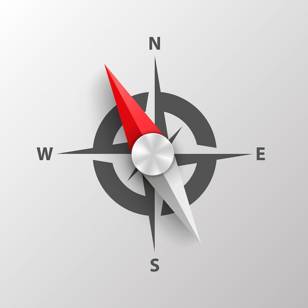 Compass on a white background art. vector illustration.