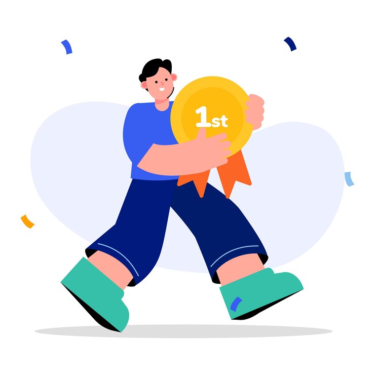 Competition winner people Illustration