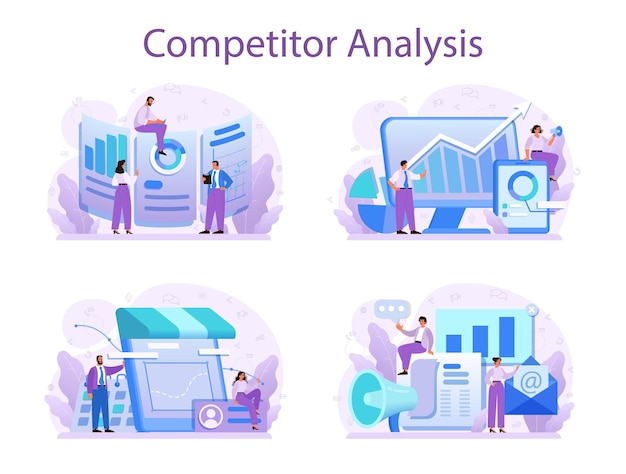 Competitor analysis concept set