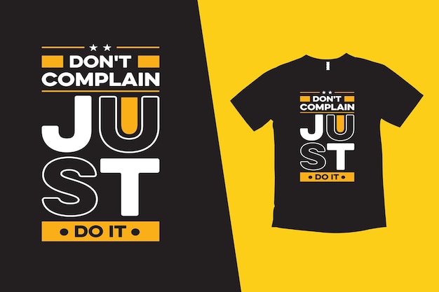 don't complain just do it black T-shirt mockup and a white t-shirt mockup