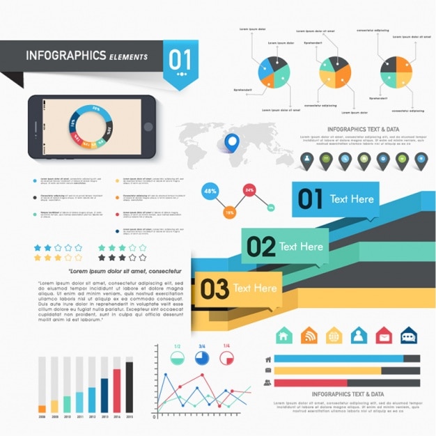 Infografica complete con più elementi