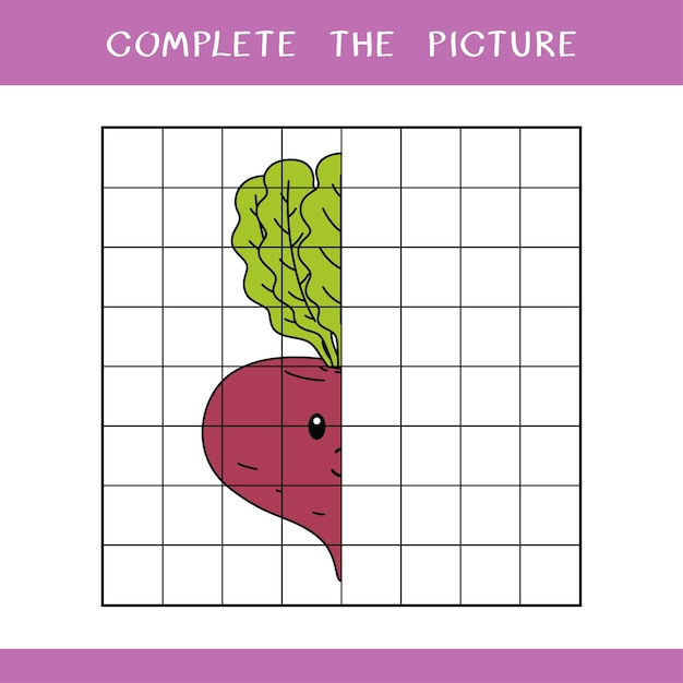 Complete the picture of cute beet