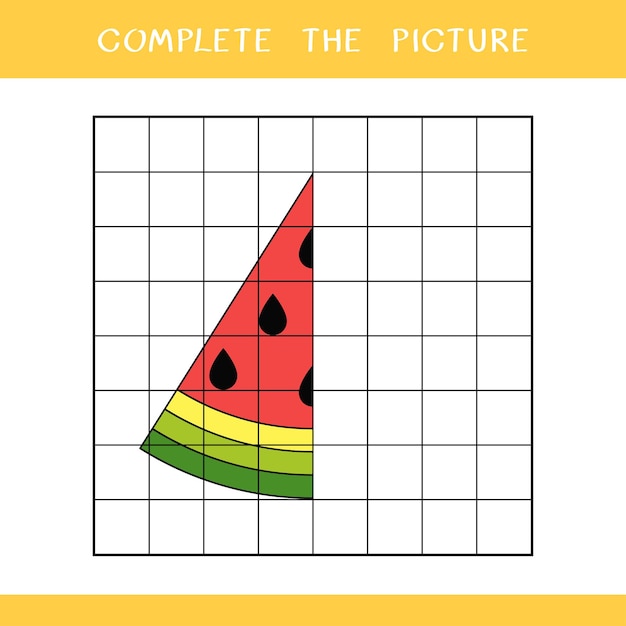 Complete the picture Simple educational game for kids