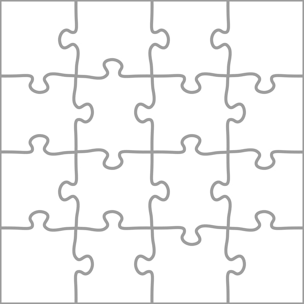 Complete Puzzle Vector Template