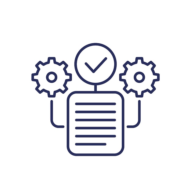 completed project line icon vector