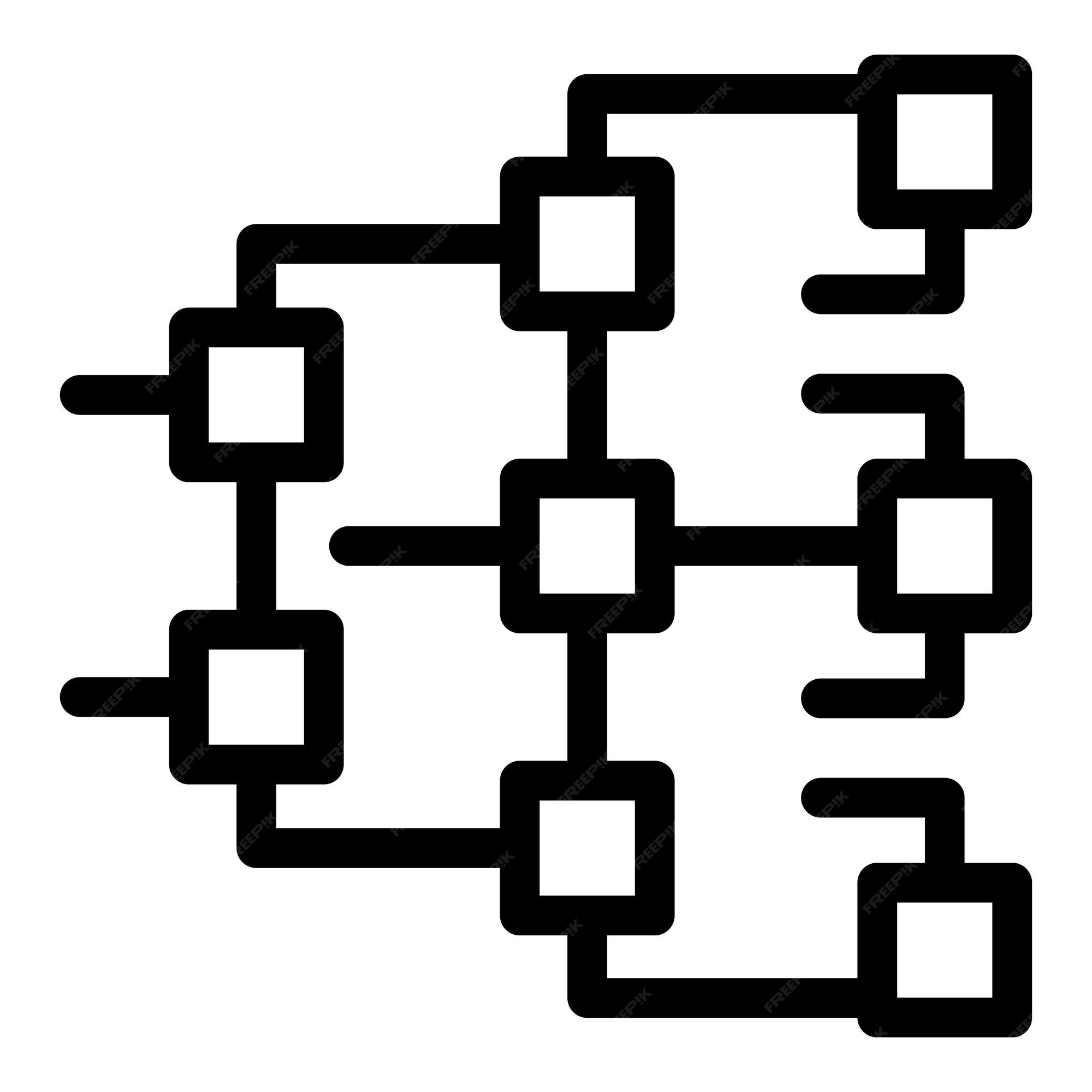 Premium Vector | Complex algorithm scheme with squares representing ...