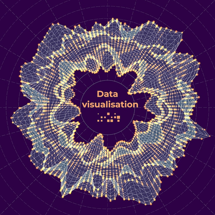 Vector complex data visualization concept. vector abstract illustration.