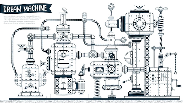 Complex mechanism with various elements