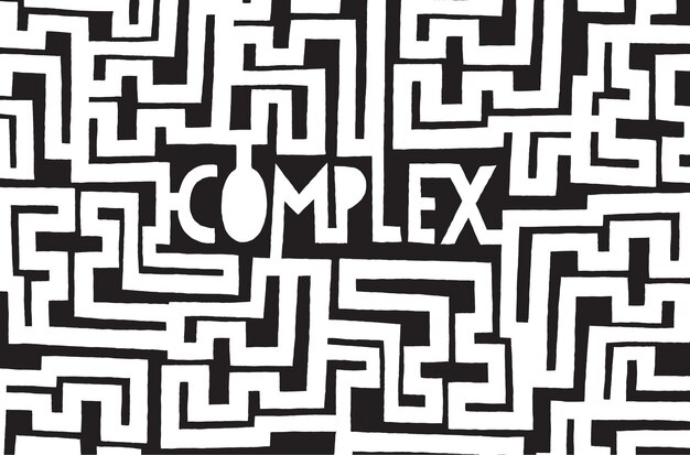 Complex word inside a chaotic maze