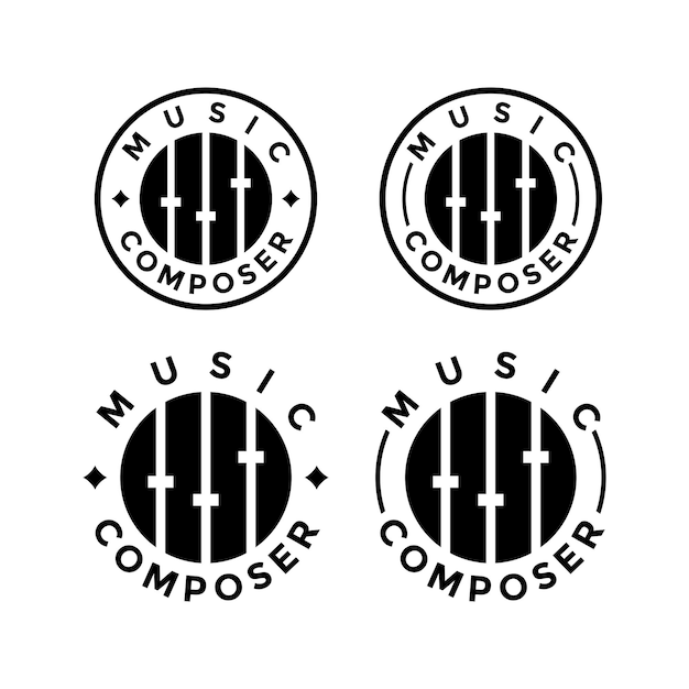 Componist Logo ontwerpsjabloon downloaden