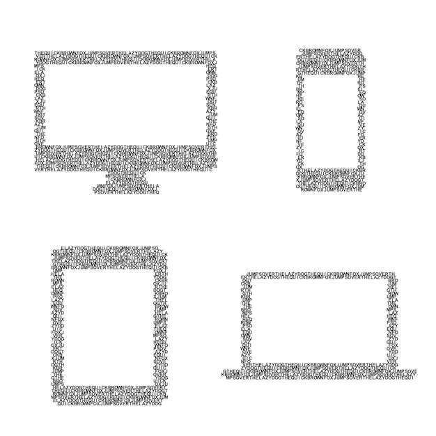 Composed symbols of electronic device