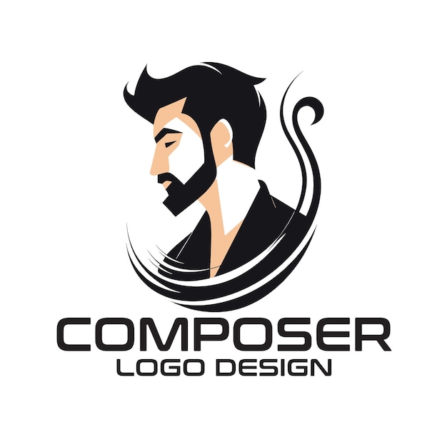Progettazione del logo vettoriale del compositore