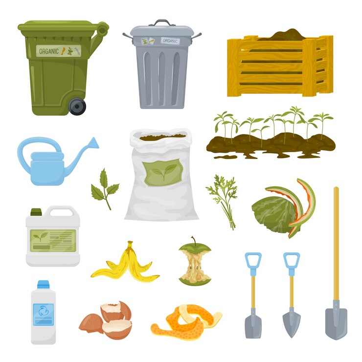 Premium Vector Compost Composting Flat Icon Set Trash Can Compost Premium Vector Compost Composting Flat Icon Set Trash Can Compost