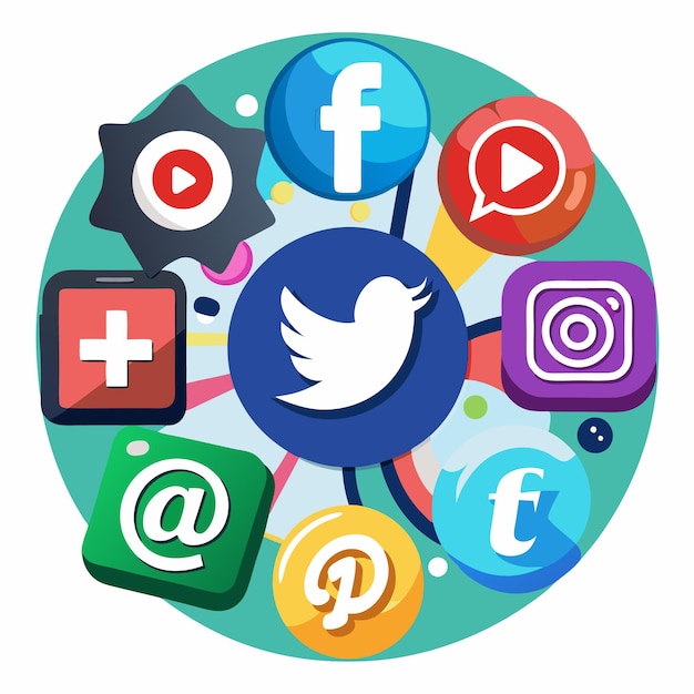 Comprehensive Collection of Social Media Icons Vector Illustration