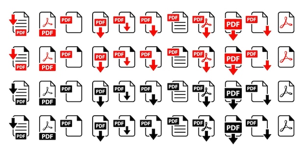 ベクトル 包括的な pdf ファイル形式のアイコン テキスト画像のシンボルのダウンロード ベクター グラフィックス ビデオ