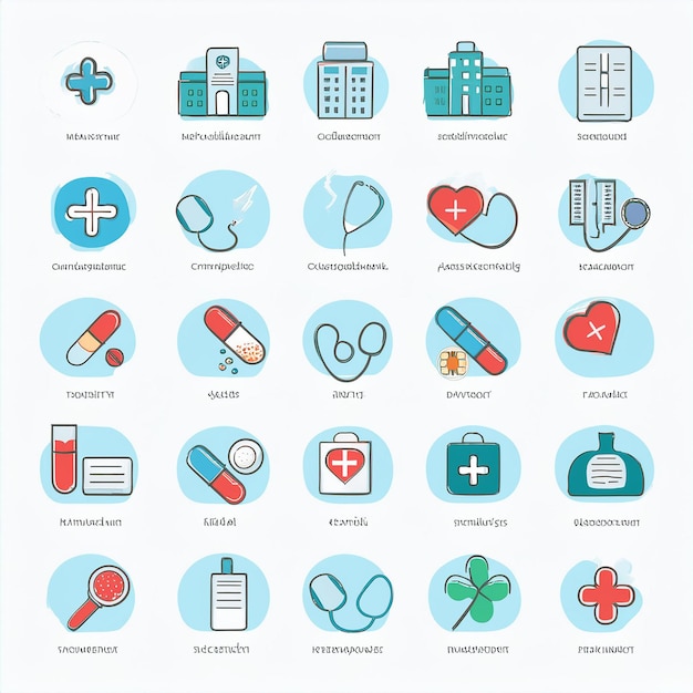 Vector comprehensive set of medical icons