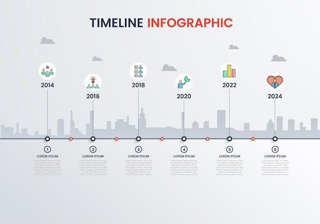 Vector comprehensive timeline infographic a visual journey through key events