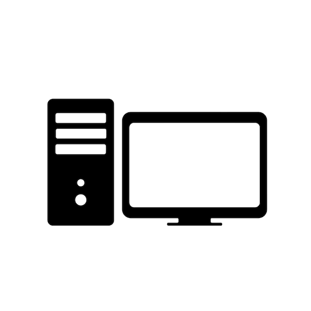 コンピューターとPCのアイコンベクトル