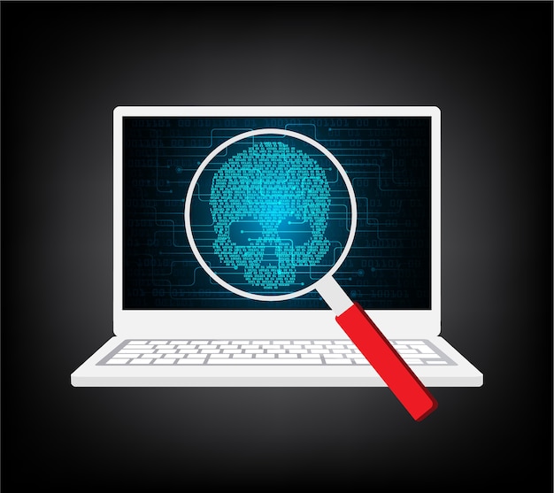 ハッカーの攻撃を受けているコンピュータ