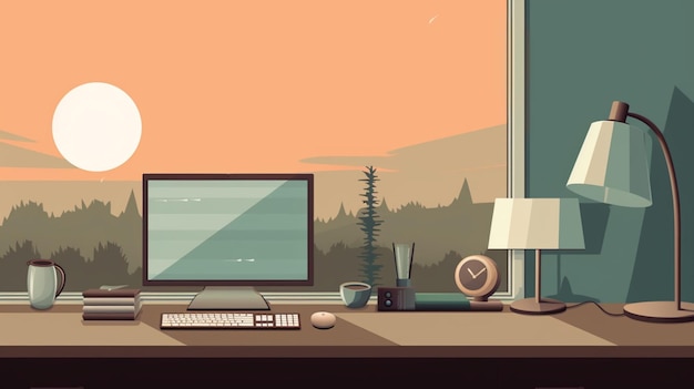 Computer background vector