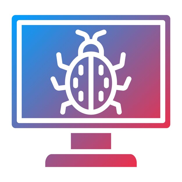 Computer Bug Icon Stijl