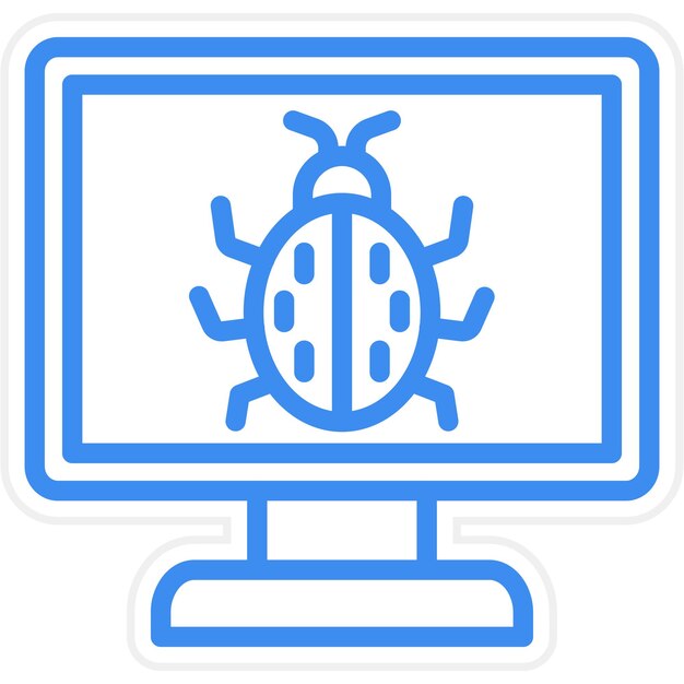 Computer Bug Icon Stijl