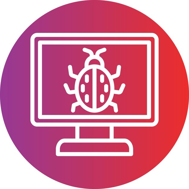 Computer Bug Icon Stijl