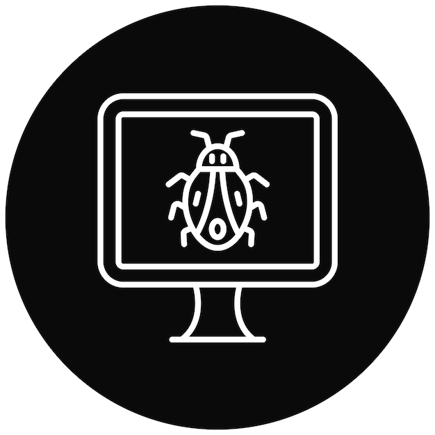 computer bug icon vector image can be used for security