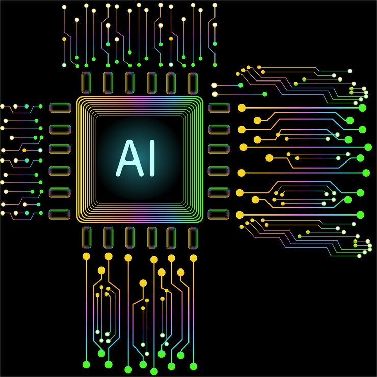 Vector computer chip electronic circuit board vector for technology and finance concept and education