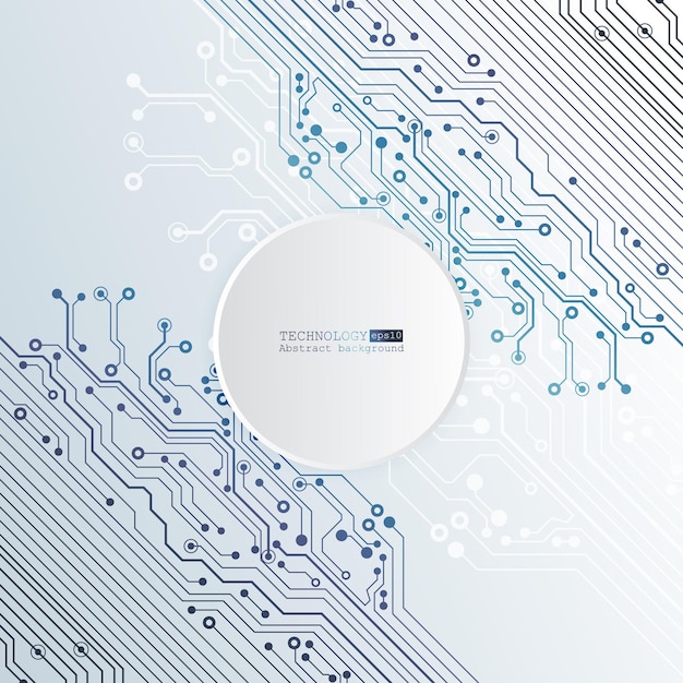 Computer chipset circuito tecnologia sfondo astratto illustrazione vettoriale