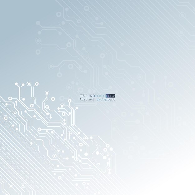 Computer chipset circuito tecnologia sfondo astratto illustrazione vettoriale